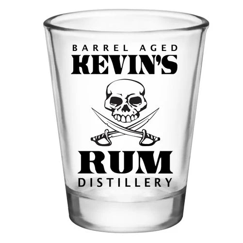 CUSTOMIZABLE - 1.75oz Clear Shot Glass - Rum Distillery - 12 Count
