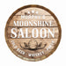 Custom Moonshine Saloon Themed Barrel Top Tavern Sign