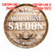 Custom Moonshine Saloon Themed Barrel Top Tavern Sign