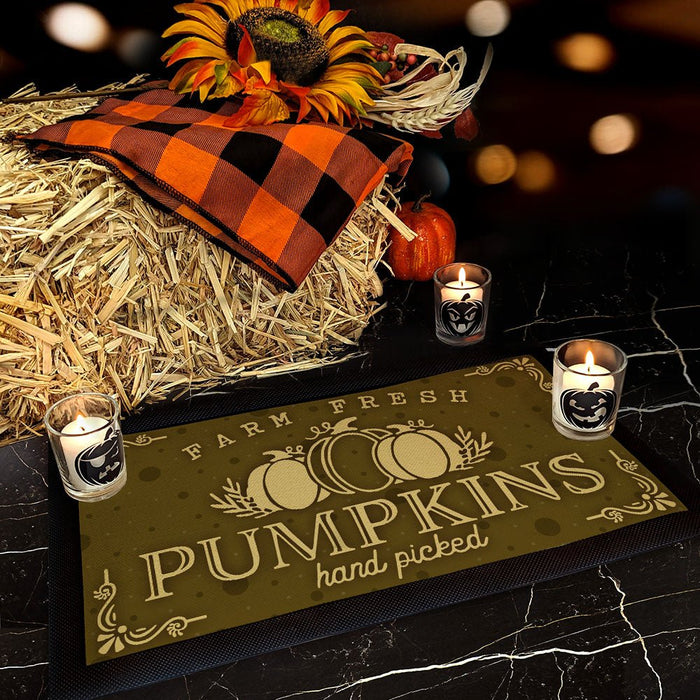 Bar Service Mat - Farm Fresh Pumpkins - 17.25