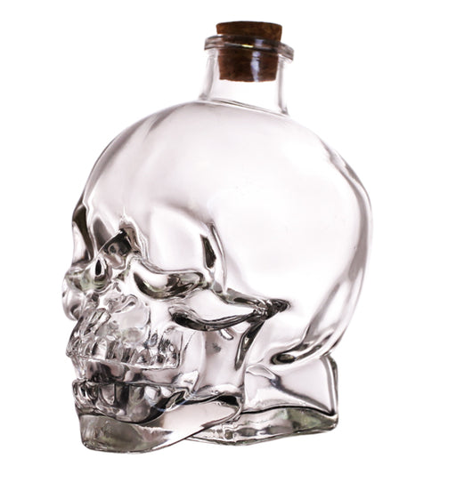 Skull Bottle with cork - Size Options