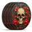 Wooden Round Coasters - Multiple Stained Glass Skulls Design 3