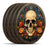 Wooden Round Coasters - Multiple Stained Glass Skulls Design 4