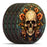 Wooden Round Coasters - Multiple Stained Glass Skulls Design 8