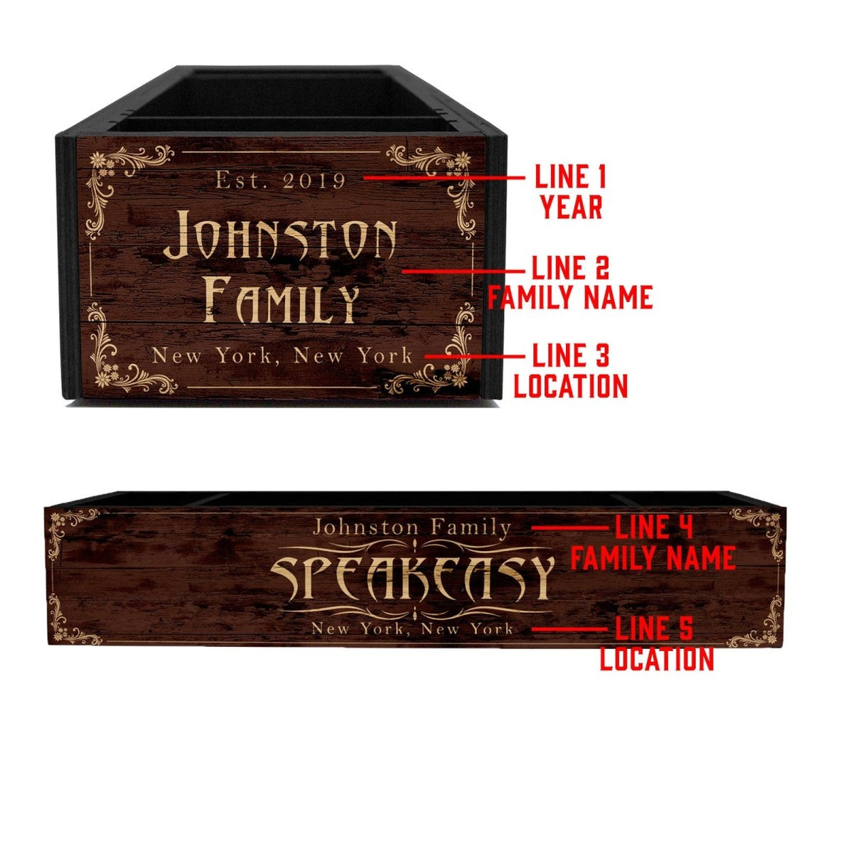 Custom Wooden Condiment Caddy - Speakeasy - Bar Products — Bar Products