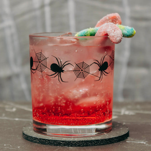BarConic® Glassware - Spider Theme - Old Fashion Glass - 10 ounce