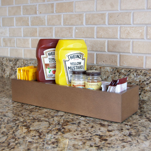 Wooden Condiment Caddy - Stain Finish