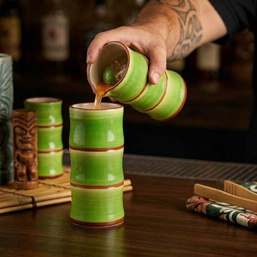 BarConic® Tiki Mixing Glass - Bamboo - 24 ounce