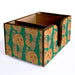 Wooden Bar Caddy - Tiki Pattern - Green/Yellow