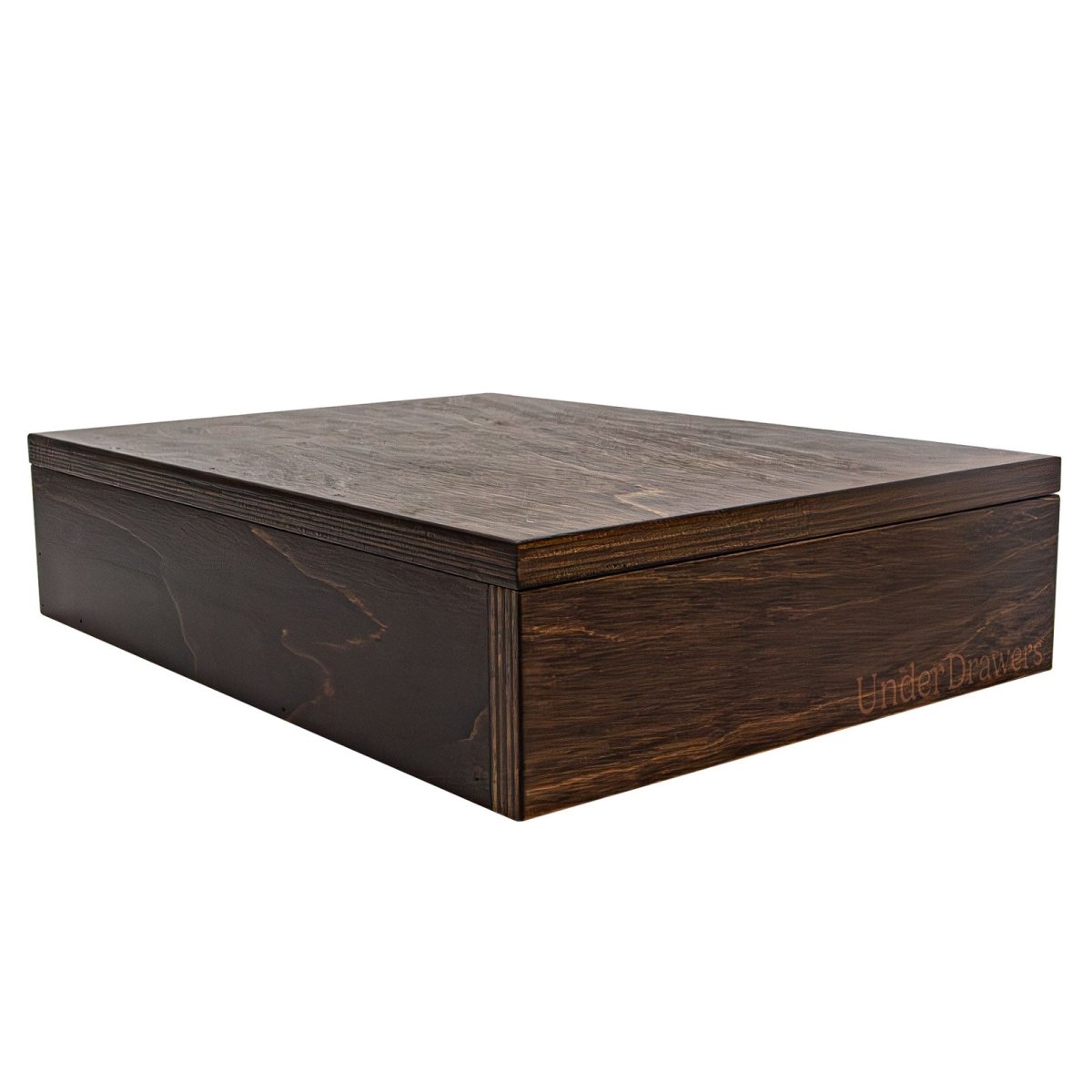 UnderDrawers™ Undermount Salt Rim Drawer For Bar Dark Walnut Stain