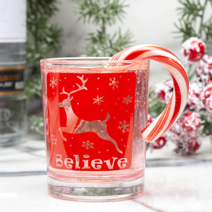 Votive/Shot Glass - Reindeer Believe - 2.5 Ounce