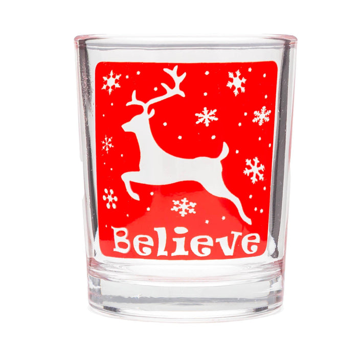 Votive/Shot Glass - Reindeer Believe - 2.5 Ounce