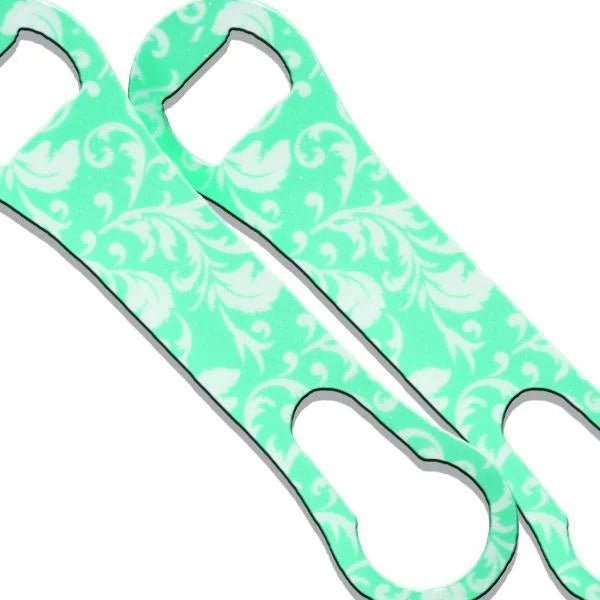 Floral Green Glitter V-Rod® Bottle Opener
