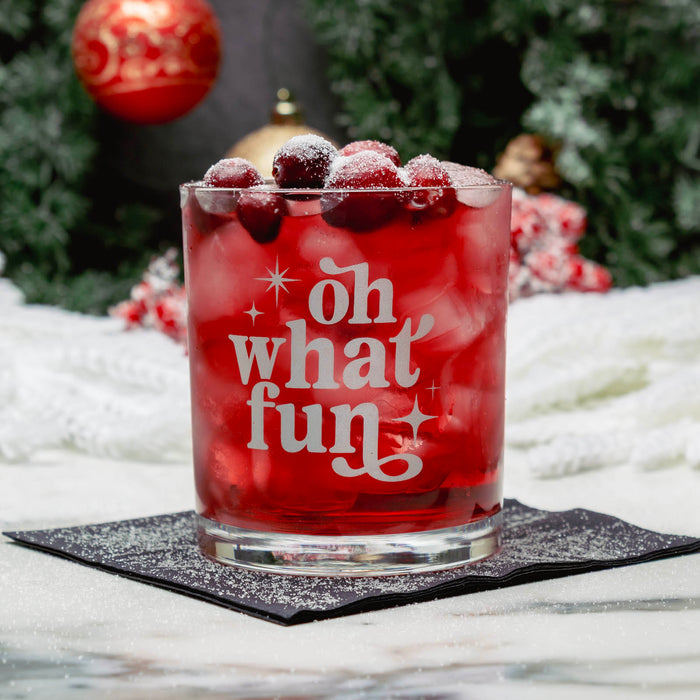 BarConic® Glassware - Oh What Fun - Old Fashion Glass - 10 ounce