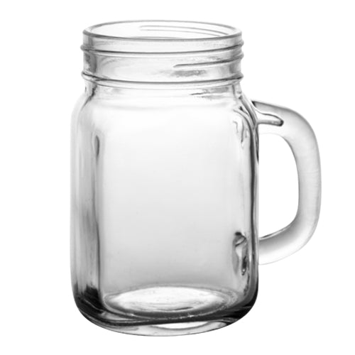 BarConic Glassware, Mason Jar Mug Glass, 12 ounce, CASE OF 12