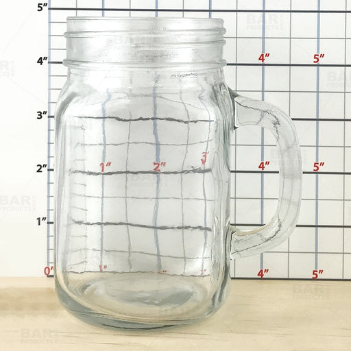 BarConic® Glassware - Mason Jar Mug Glass - 12 ounce - CASE OF 12