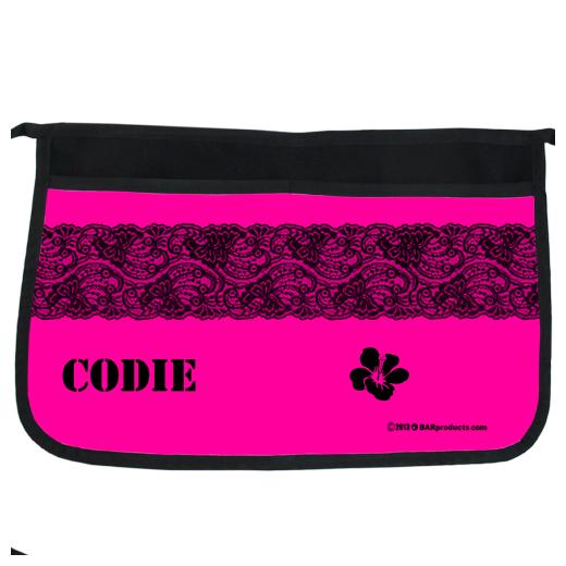 Pink Lace Two-Pocket Custom Kolorcoat™ Server Apron