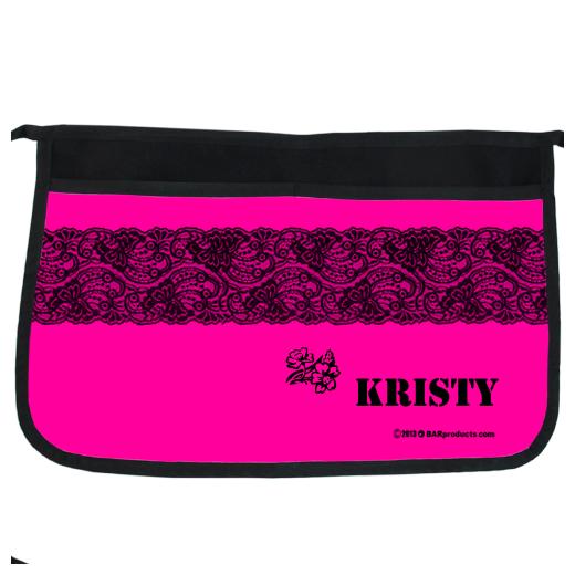 Pink Lace Two-Pocket Custom Kolorcoat™ Server Apron