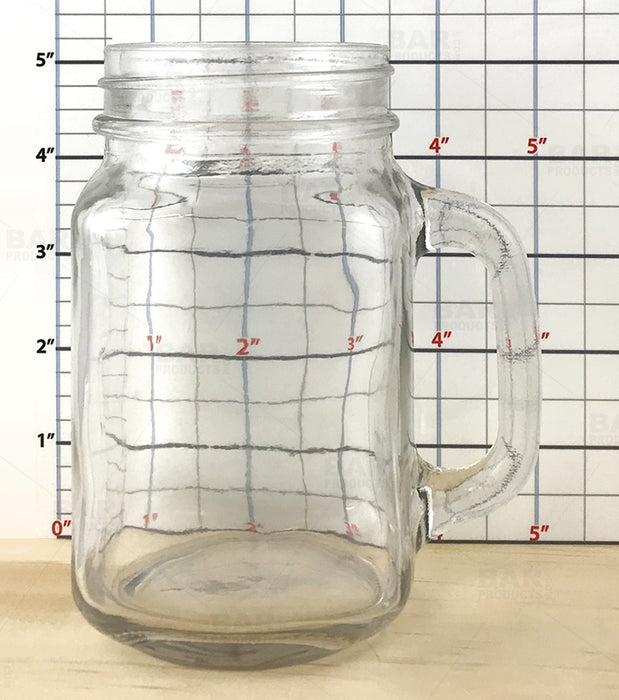 16oz Glass Mason Jar Mug with Handle - 70/450 Finish