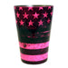 Cocktail Shaker Tin - Printed Designer Series - 18oz weighted - NEON PINK U.S. Flag