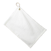 17.5" x 11" White Bar Towel with Hook 