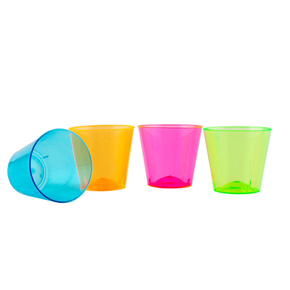 Assorted Neon Shot Glasses - 50ct. - 1 ounce