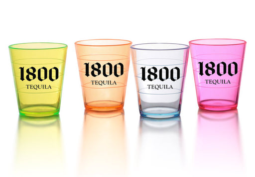 Custom 2oz Translucent Assorted Color Plastic Shot Glasses