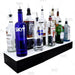 BarConic® LED Liquor Bottle Display Shelf - Outside Corner - 2 Steps - Black