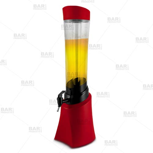 Beer Tower with Ice Tube - Red - 2.5 Liter