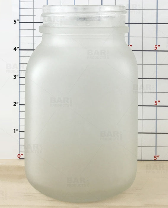 BarConic Frosted Mason Jar - No Handle - 20 oz - CASE OF 36
