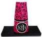 ADD YOUR NAME - Cocktail Shaker Tin - 28 oz weighted - Pink Swirls Monogram - Rim Facing Down