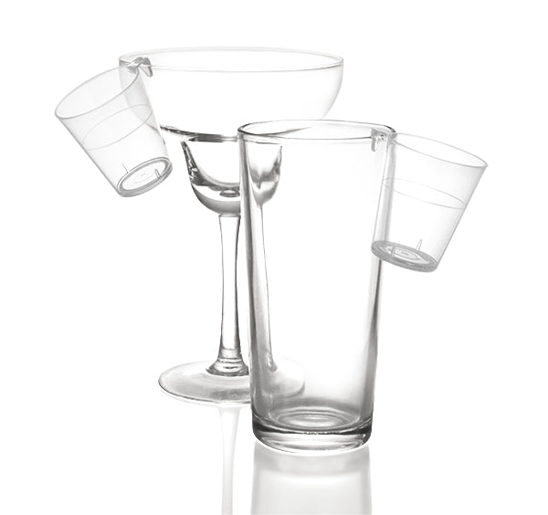 Baileys & Coffee Hitchhiker Plastic Shot Glasses, Set of 2, New