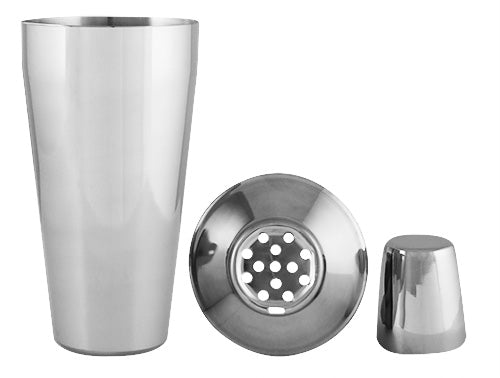 Cocktail Shaker - 3 Piece - Stainless Steel