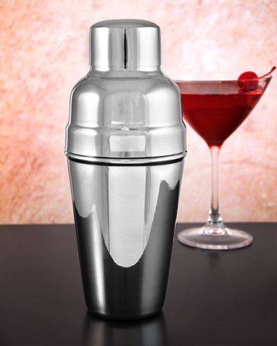 Cocktail Shaker - 3 Piece Wide Cap DELUXE - Stainless Steel - 24 ounce