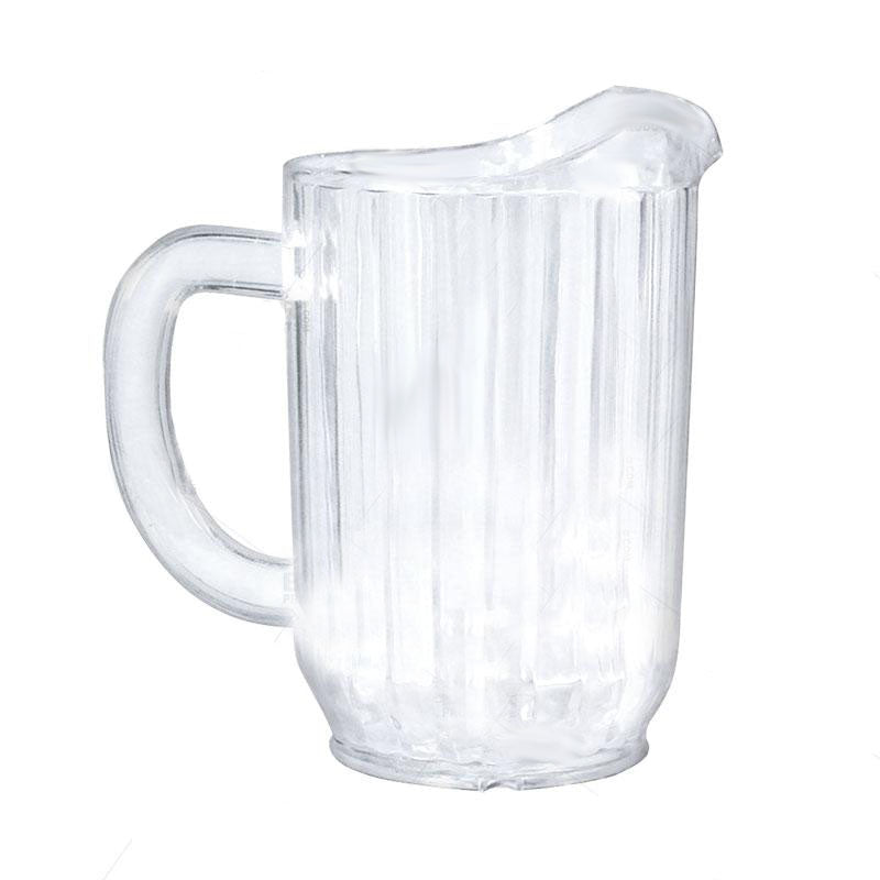 RW Base 32 Ounce Beer Pitcher, 1 Durable Restaurant Pitcher - Hard Plastic, Serve Soda, Lemonade, Juice, or Sangria, Clear Plastic Water Pitcher, for