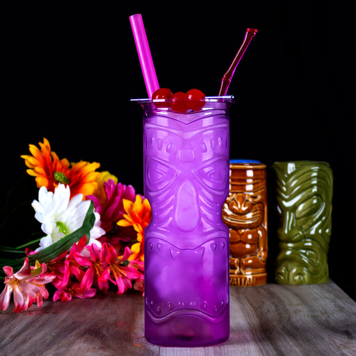 Purple Plastic Tiki Cup - 32 ounce