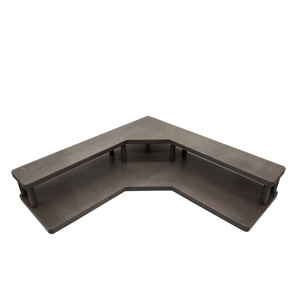 Counter Caddies™ - Earl Grey Stained Corner Shelf - 4.75 Inches