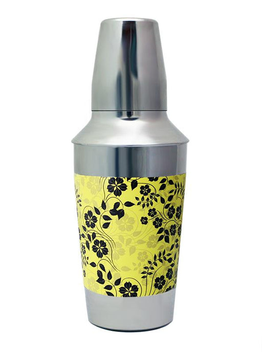 Designer 16oz. Cocktail Shaker - 3 Piece - Yellow Floral