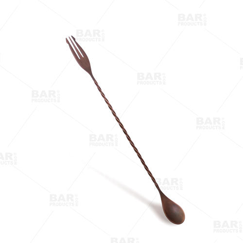 BarConic® Trident Bar Spoons - Antique Copper Finish - 40CM