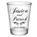 CUSTOMIZABLE - 1.75oz Clear Wedding Shot Glass - Simplistic