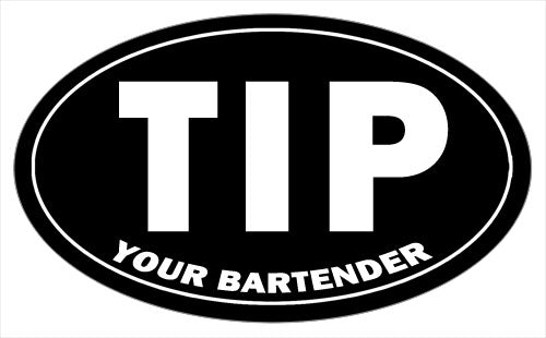 TIP Bumper Sticker - 5 x 3 Oval - Black - Bar Products — Bar Products