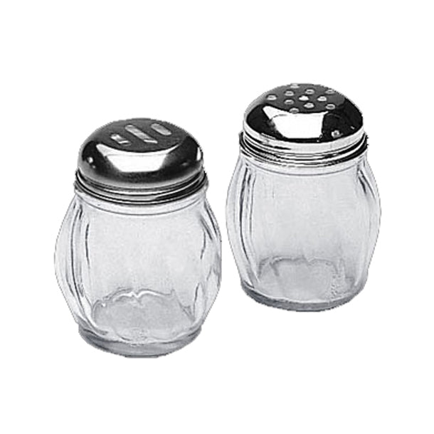 Clear Swirl Shaker Perforated Top - Pizza Cheese/Red Pepper Shakers