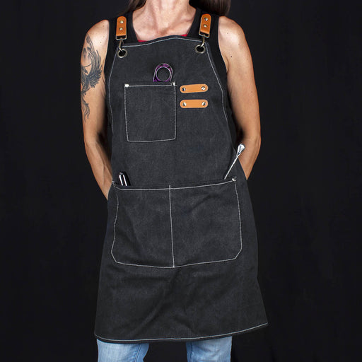 BarConic® Black Canvas Apron With Adjustable Straps