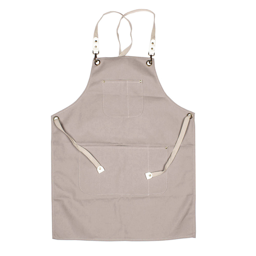 BarConic® Grey Canvas Apron With Adjustable Straps