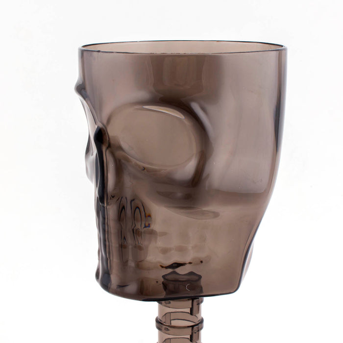 BarConic® Plastic Stemmed Skull Cup - Smoke - 12 ounce