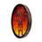 Tiki Hot Lava Wood Barrel Top Sign/Clock