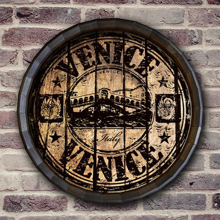 Venice Stamp Barrel Top Tavern Sign