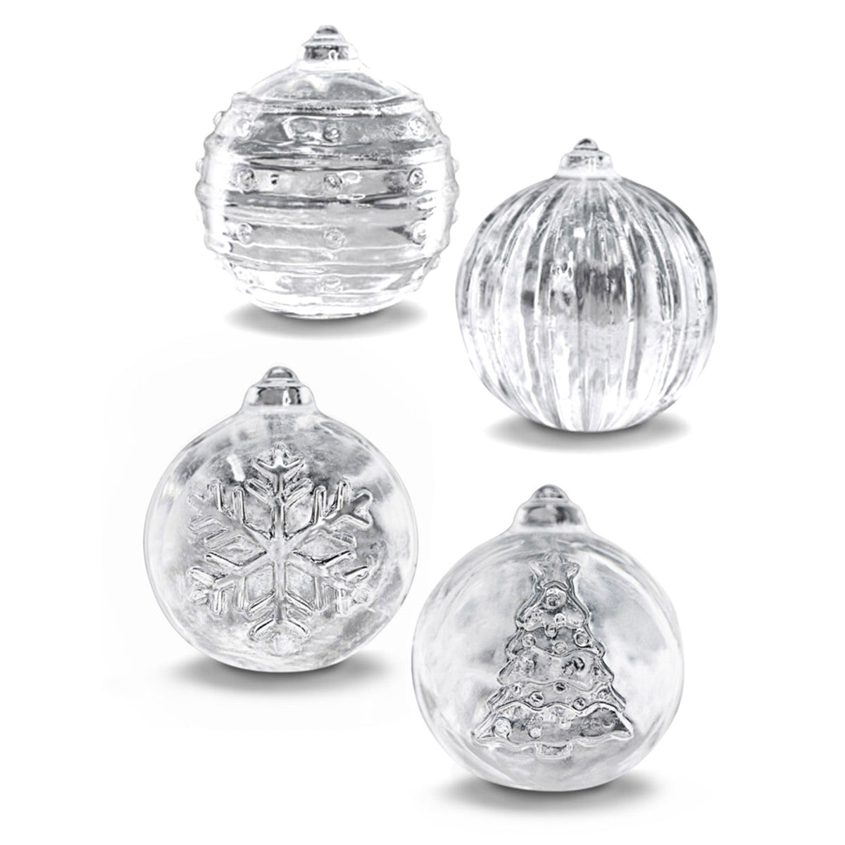Spectrum Christmas Ornament Ice Molds, Set of 4, for Making