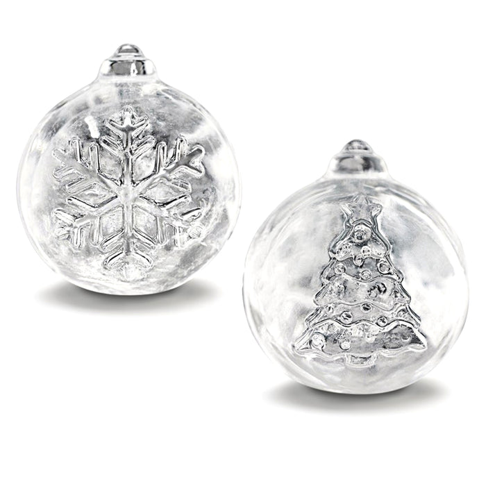 Christmas Ornament Ice Molds, Set of 2, for Making Leak-free, Slow