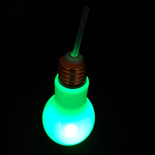 LED Light Bulb Cup with Lid and Straw - 16oz